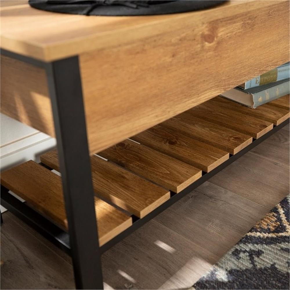 Walker Edison Storage Bench, Barnwood