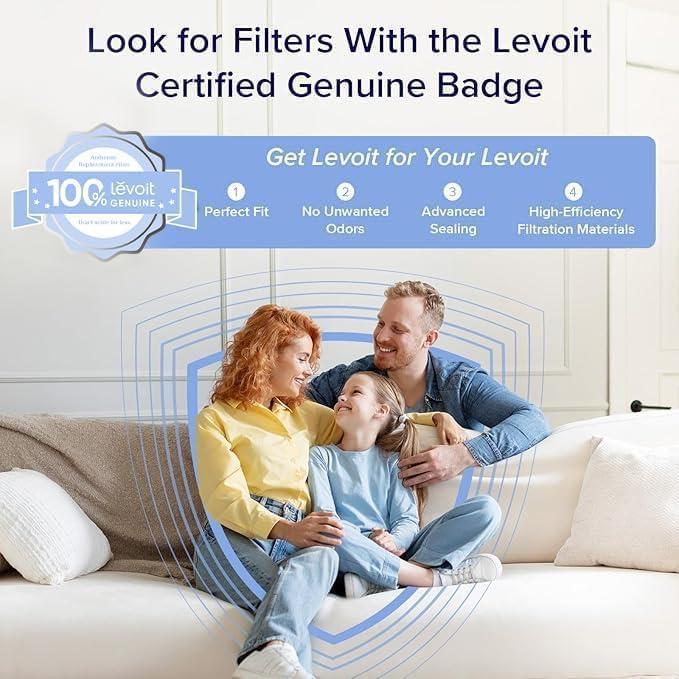 Levoit PlasmaPro 400S Replacement Filter: True HEPA, Captures Odors, Mold, Dust, Pet Dander, Compatible with Levoit Air Purifiers