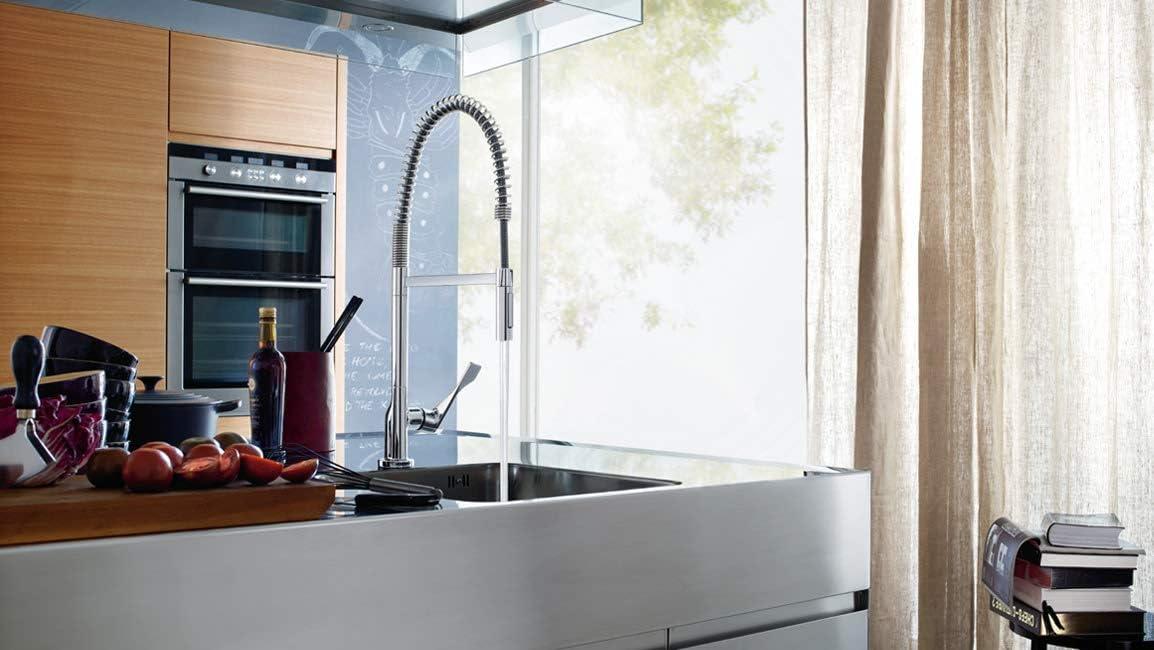 Industrial Stainless Steel Pull-Out Spray Kitchen Faucet