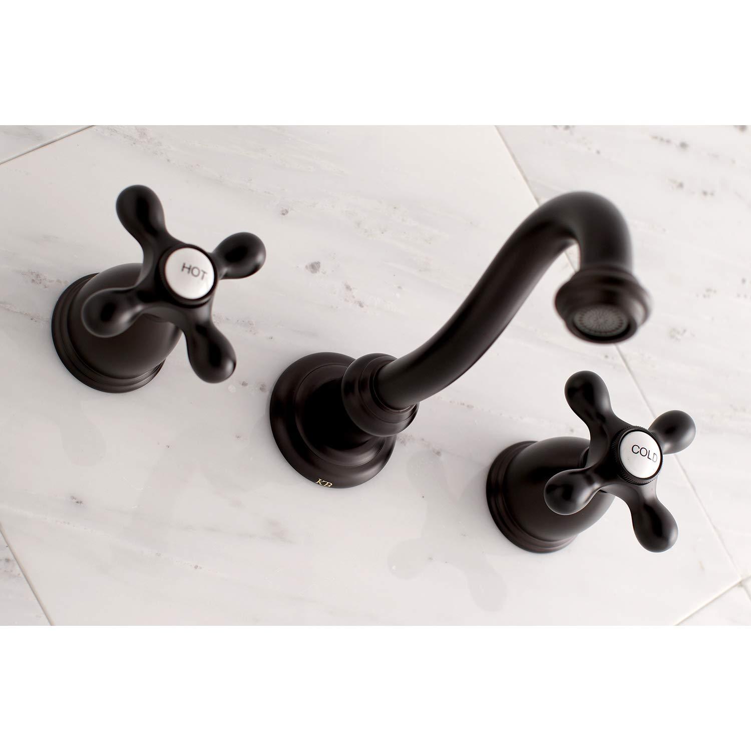Kingston Brass Vintage Two-Handle 3-Hole Wall Mount Bathroom Faucet & Reviews | Wayfair