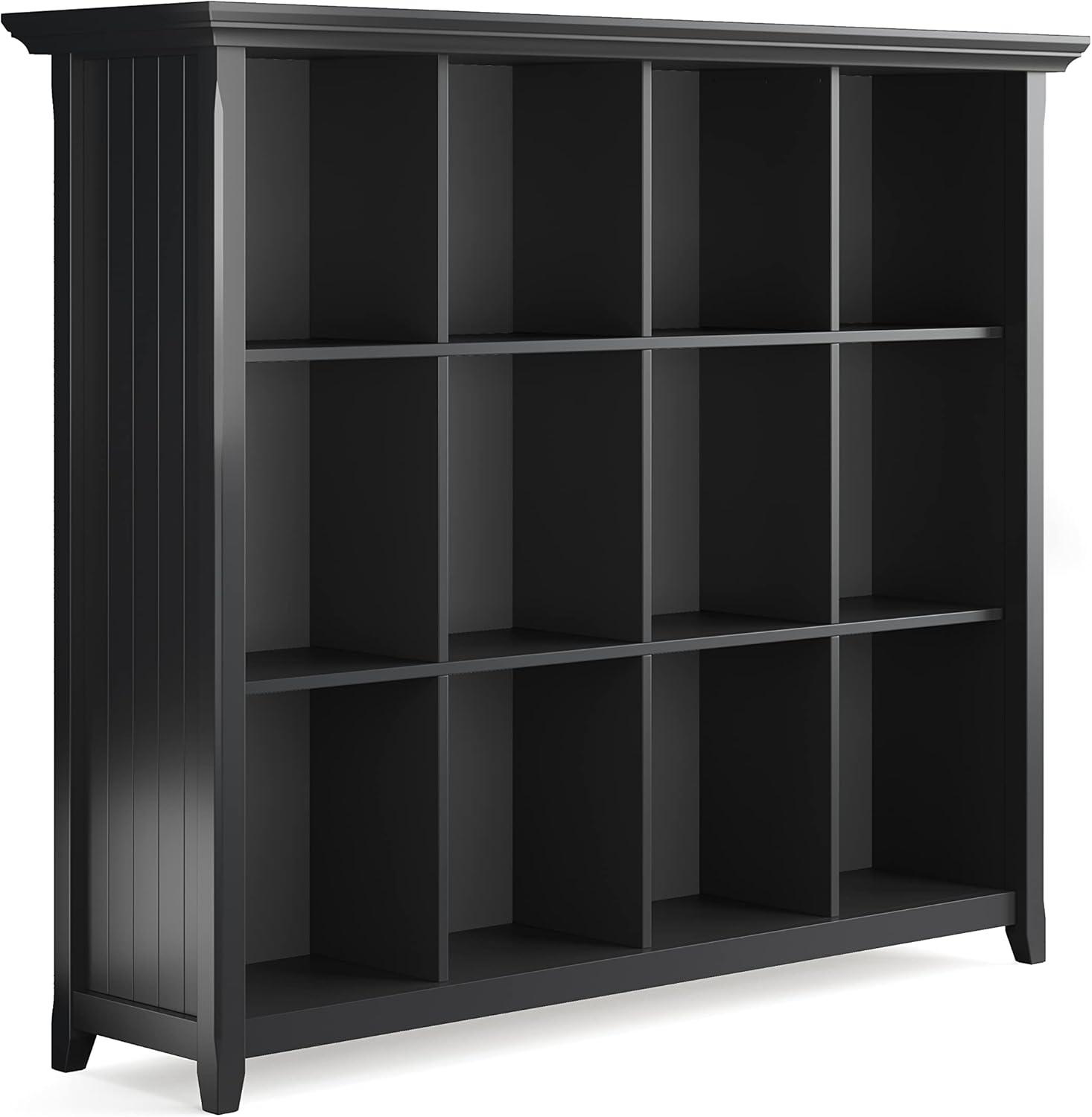 Simpli Home Acadian 57"W Solid Wood Storage Console Table