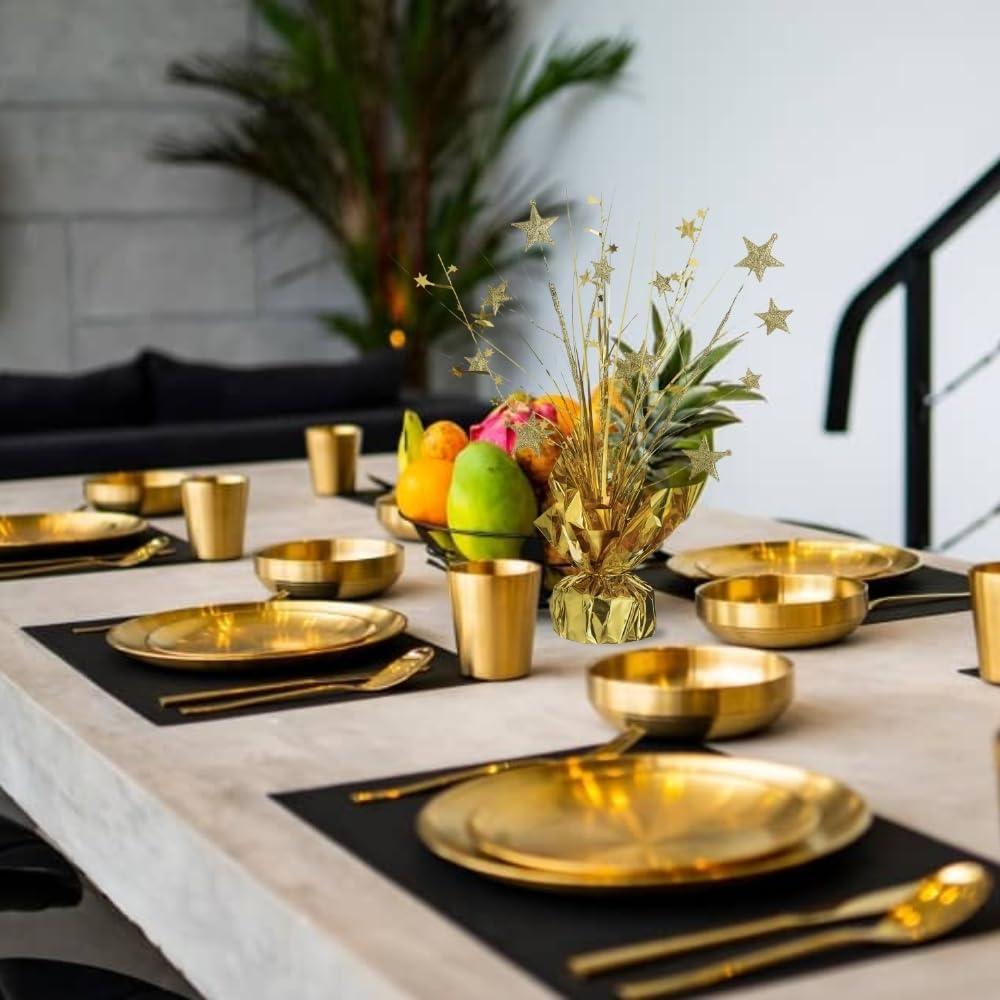 12" Gold Foil Star Spray Tabletop Centerpiece