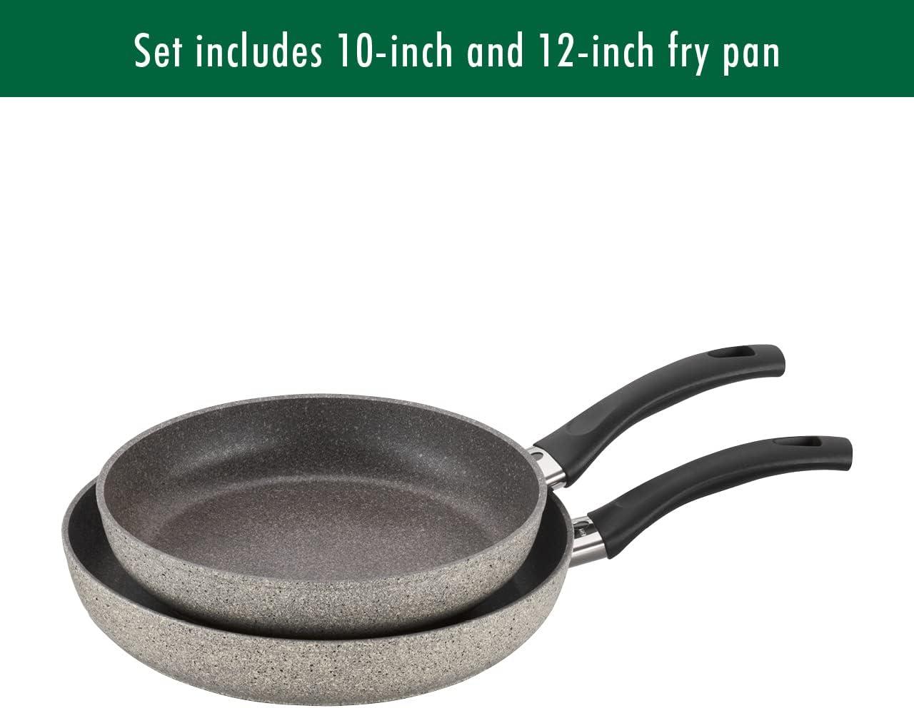 BALLARINI Parma by HENCKELS Forged Aluminum Nonstick Fry Pan Set, 2-Piece, Granite