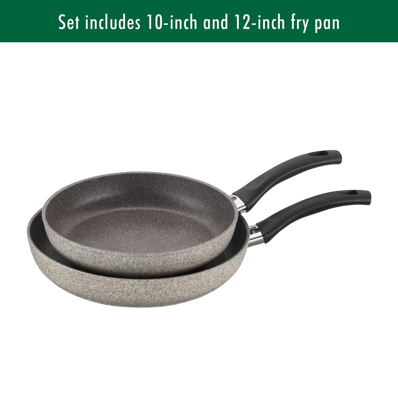 BALLARINI Parma by HENCKELS Forged Aluminum Nonstick Fry Pan Set, 2-Piece, Granite