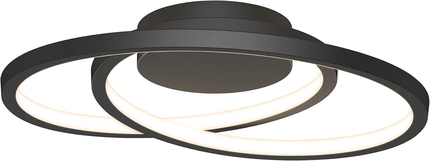 Salto Spiral Black Aluminum LED Flush Mount Ceiling Light