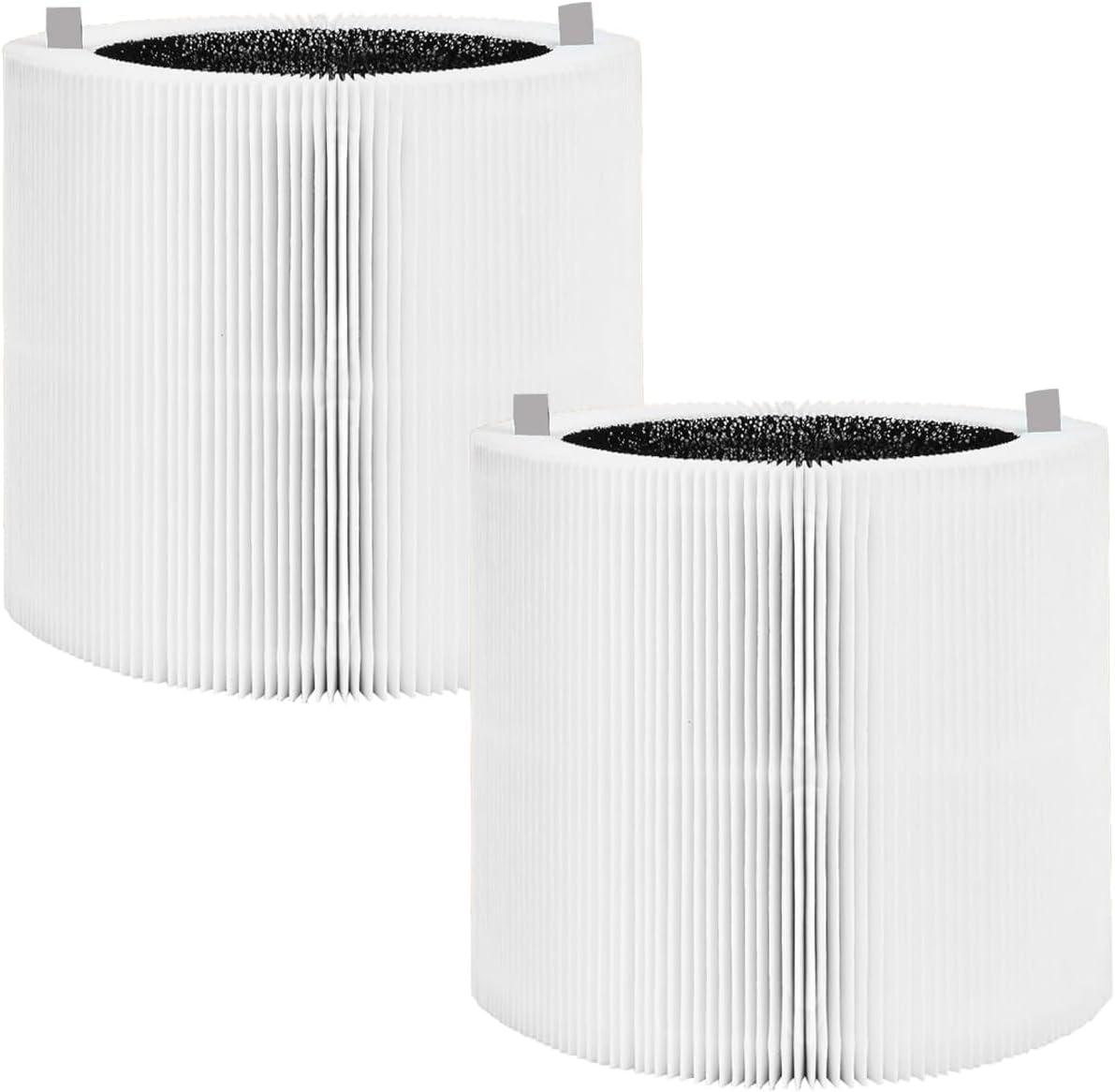 2 Pack Blue Pure 511 Filter Replacement Compatible With Blueair Blue Pure 511 Air Cleaner. Fit For Blue Air 511 Filter Replacement. 3-in-1 True HEPA Filter Particle And Activated Carbon Filter.