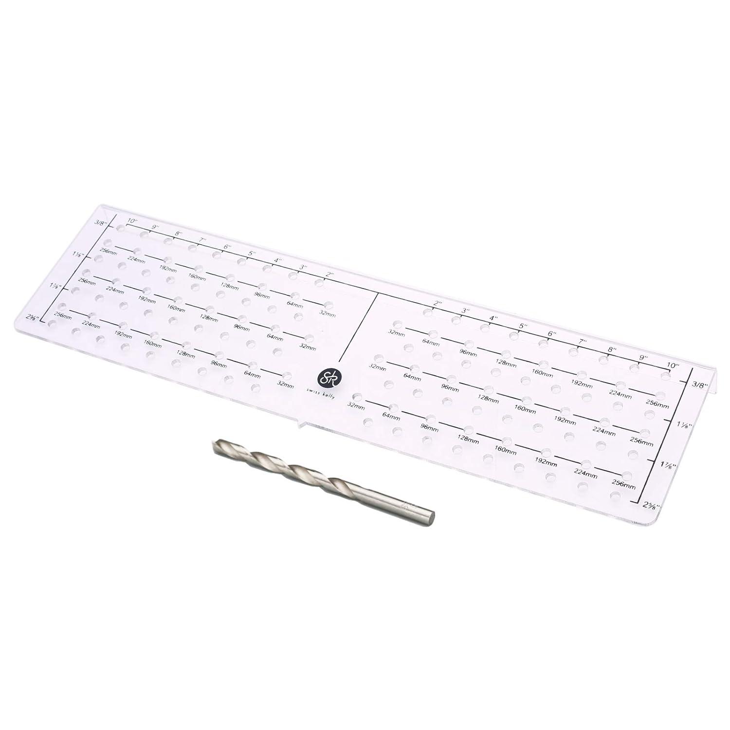 Swiss Kelly Hardware Template Cabinet Drawer Door Pull Handle Knob Drill Mounting Drilling Tool Mount