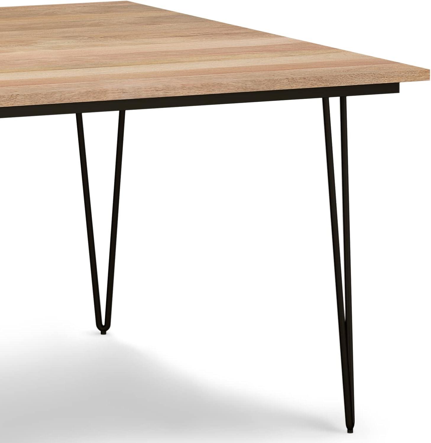 Simpli Home Hunter 54-inch Square Dining Table in Natural