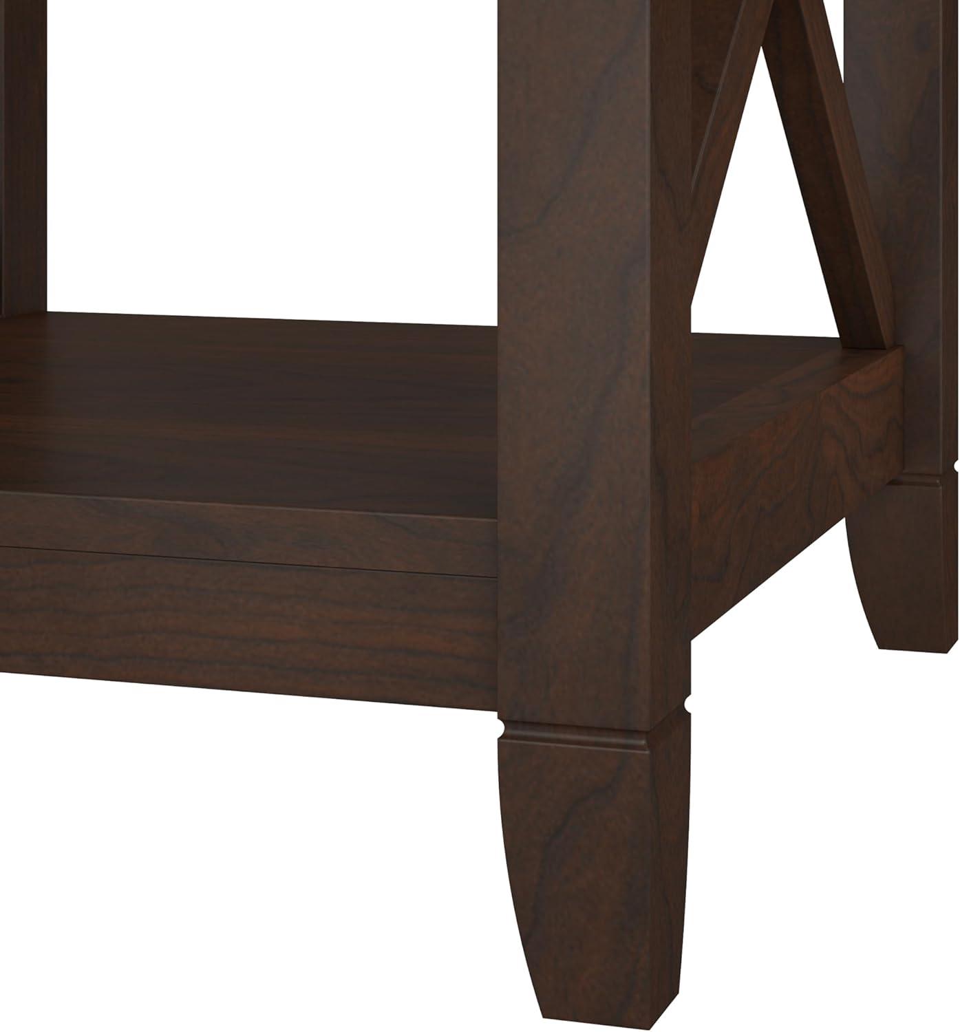 Key West Small 2 Shelf Bookcase in Bing Cherry - Engineered Wood
