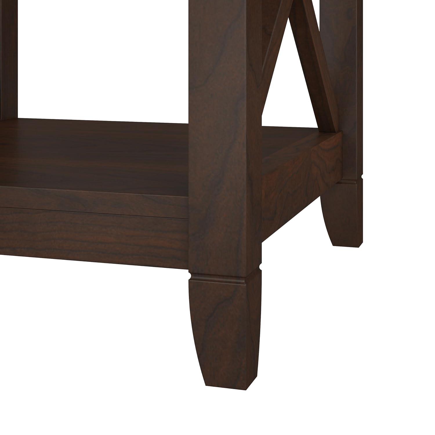 Key West Small 2 Shelf Bookcase in Bing Cherry - Engineered Wood