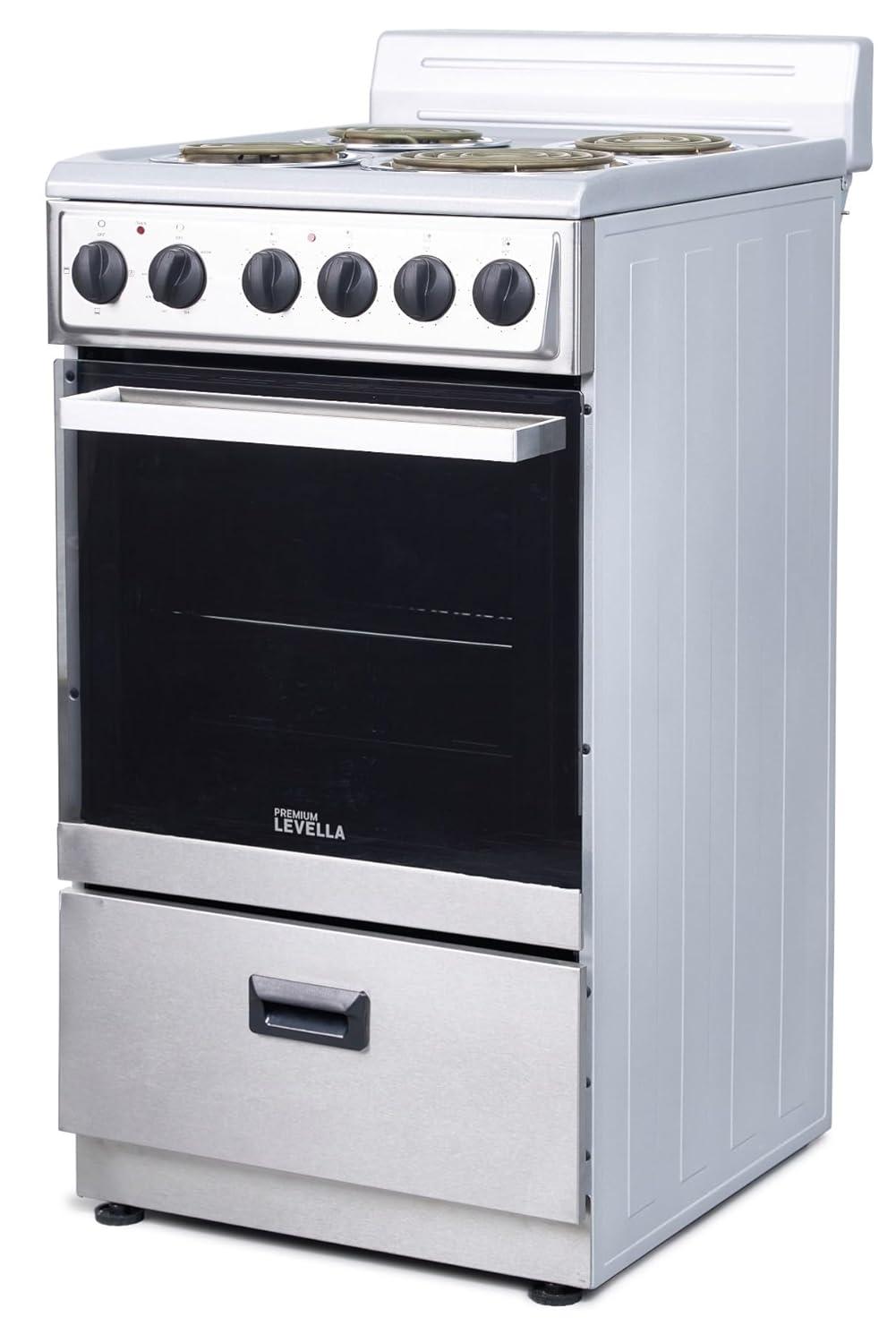 Premium Levella 24" Freestanding Electric Range with 4 Burners and 2.6 Cu. Ft. Oven Capacity