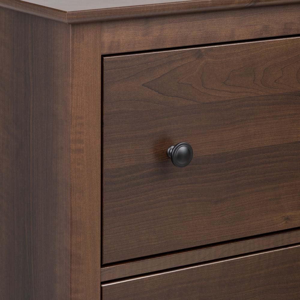 Espresso Vertical 5-Drawer Chest with Tapered Legs