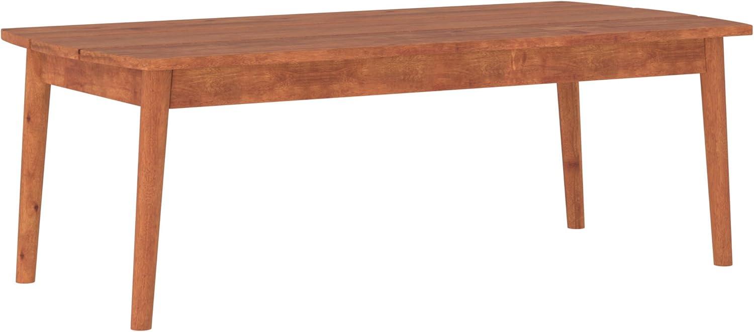 Mesa de Centro Moderna de Madera Maciza Estilo Huso para Exteriores - Marrón