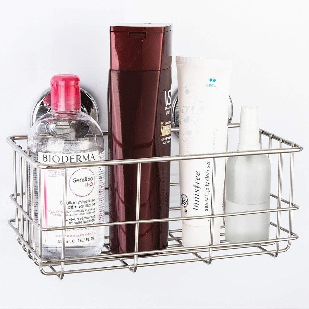 Stainless Steel Suction Mount Shower Caddy Basket