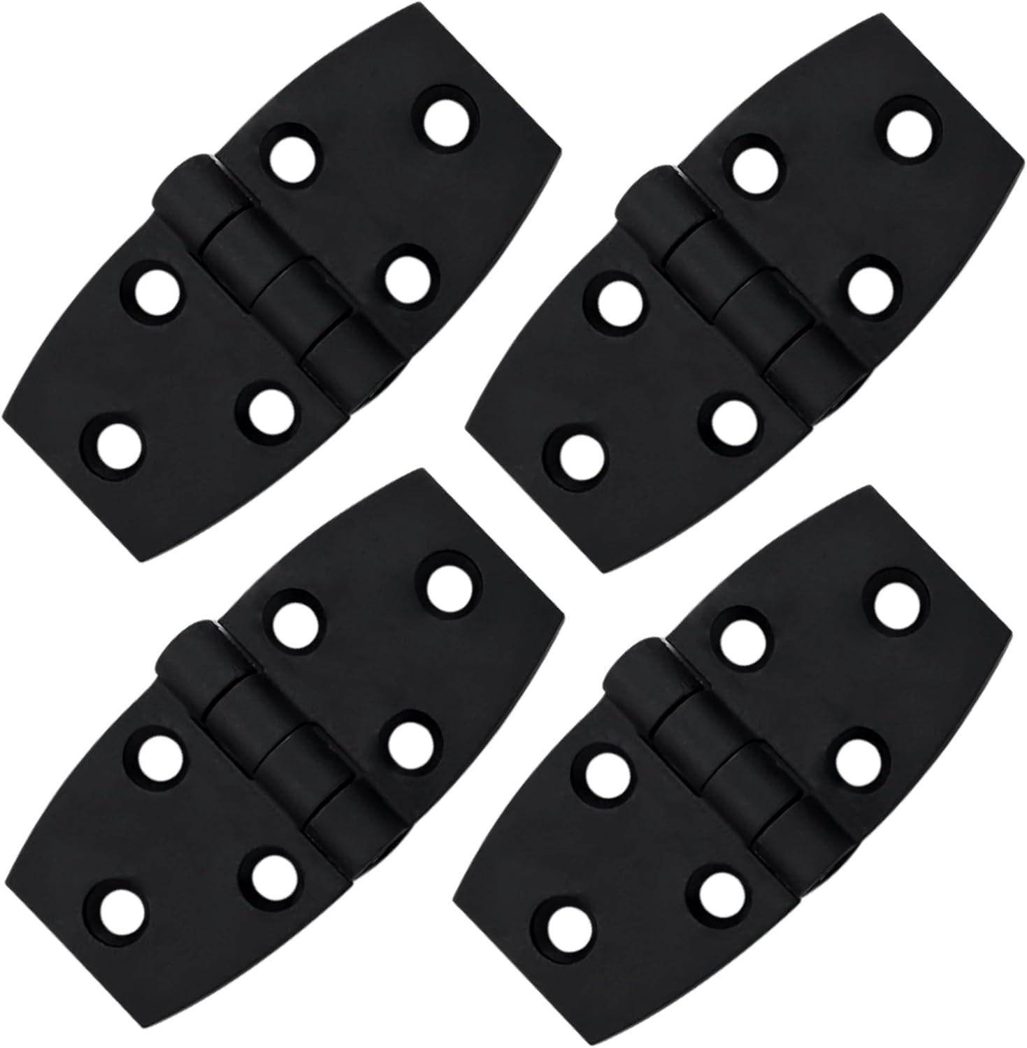 Five Oceans Door Hinges, Hatch and Door Hinge 2-7/8-inch x 1-3/8-inch, Black Nylon, 2-Pack - FO80-M4