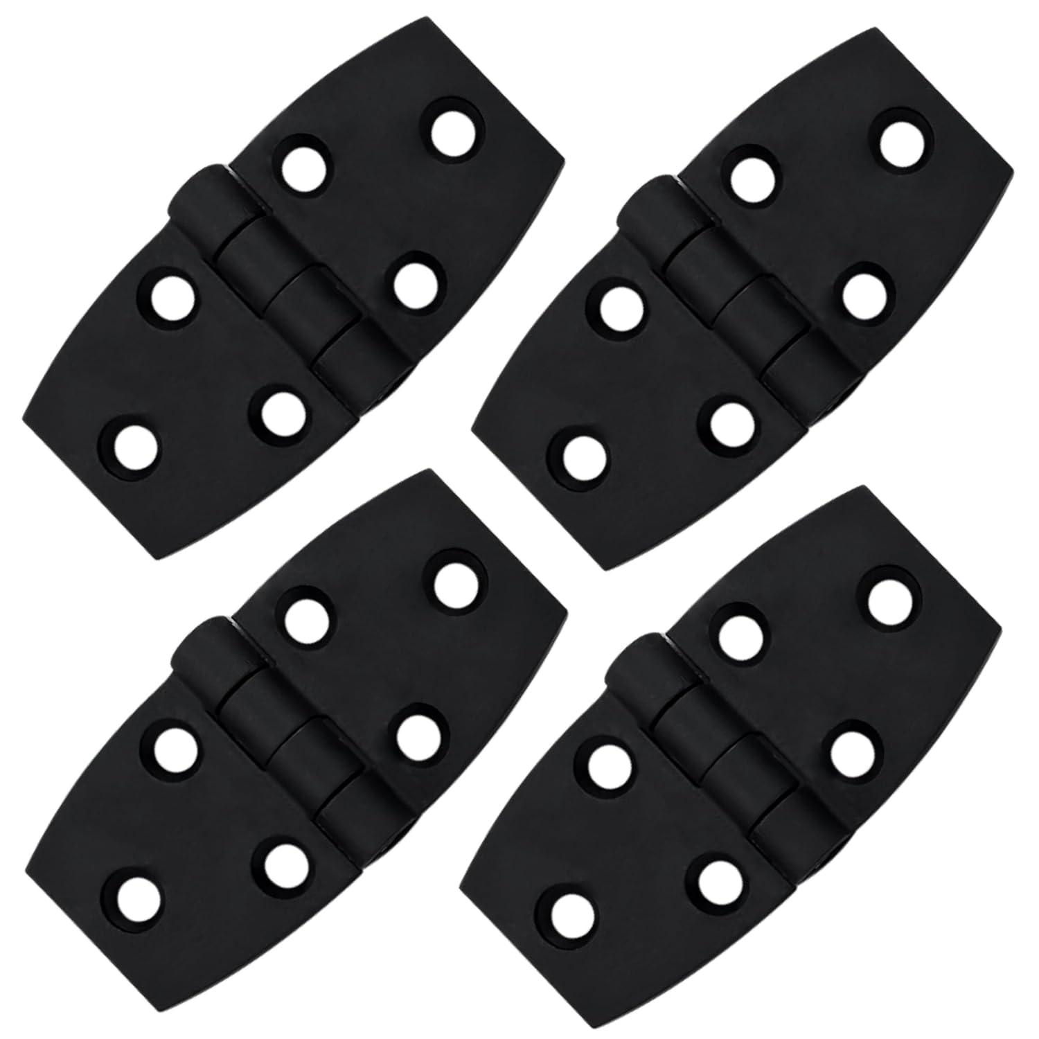 Five Oceans Door Hinges, Hatch and Door Hinge 2-7/8-inch x 1-3/8-inch, Black Nylon, 2-Pack - FO80-M4