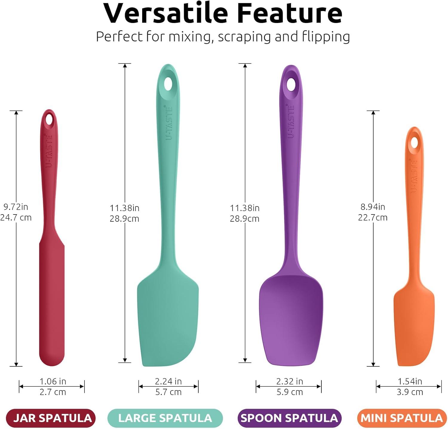 U-Taste Multicolor Heat-Resistant Silicone Spatula Set