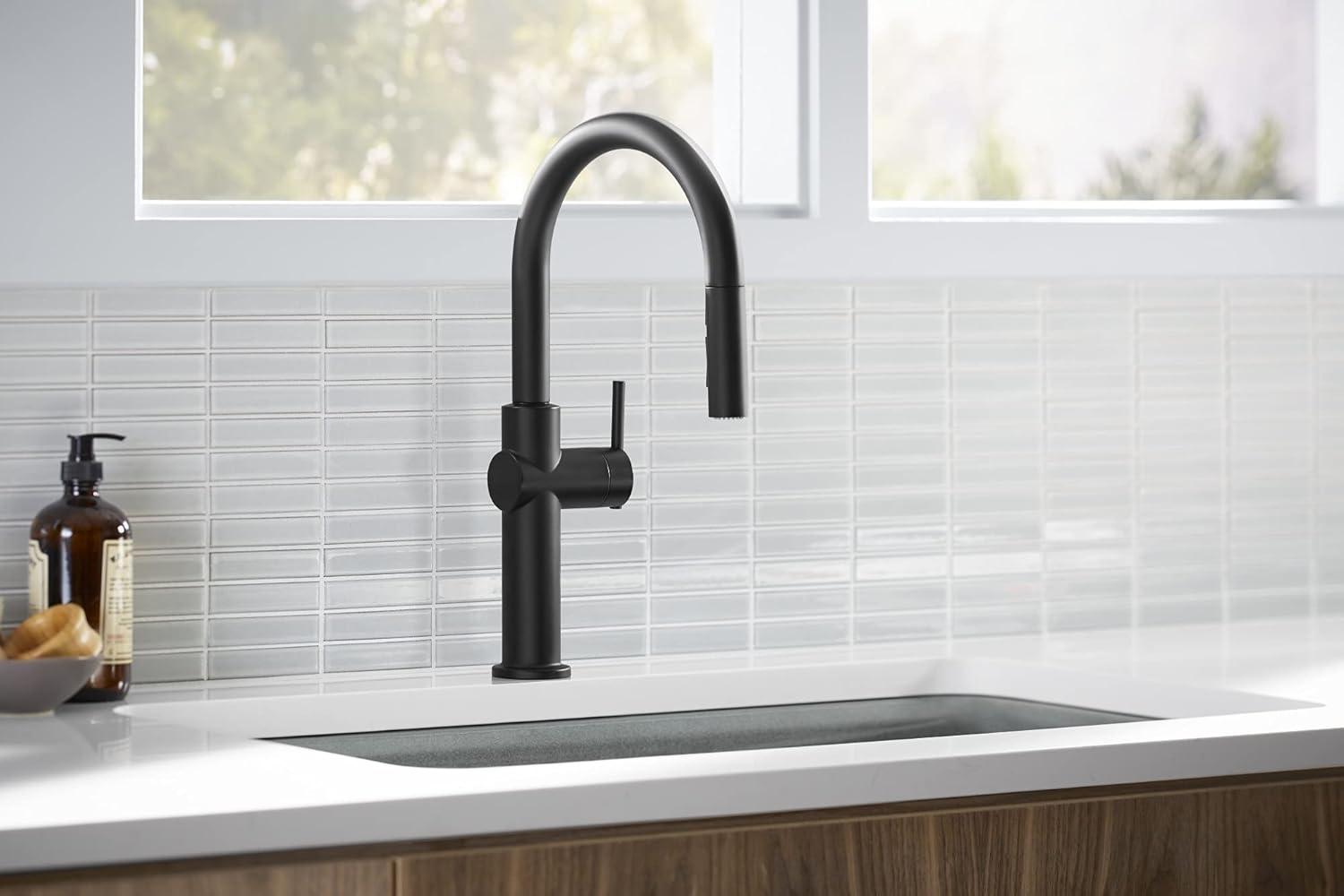 Kohler Crue Single Handle Pull Down Kitchen Faucet with Three-Function Pull Down Sprayer