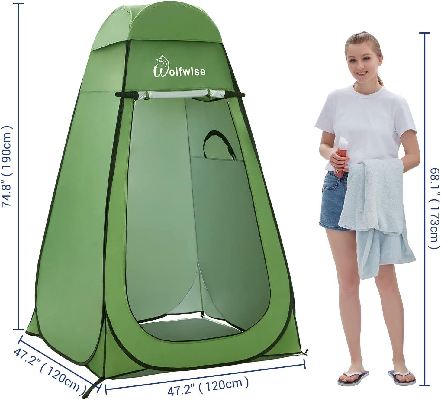 Green Pop-Up Privacy Shower Tent with UV Protection