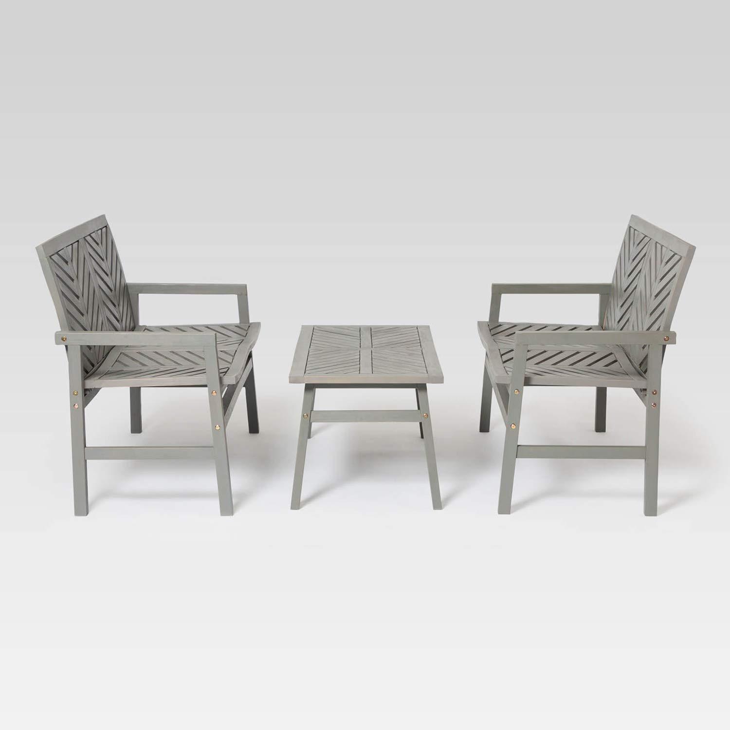 53" Modern Outdoor Wood Patio Dining Bench - Brown