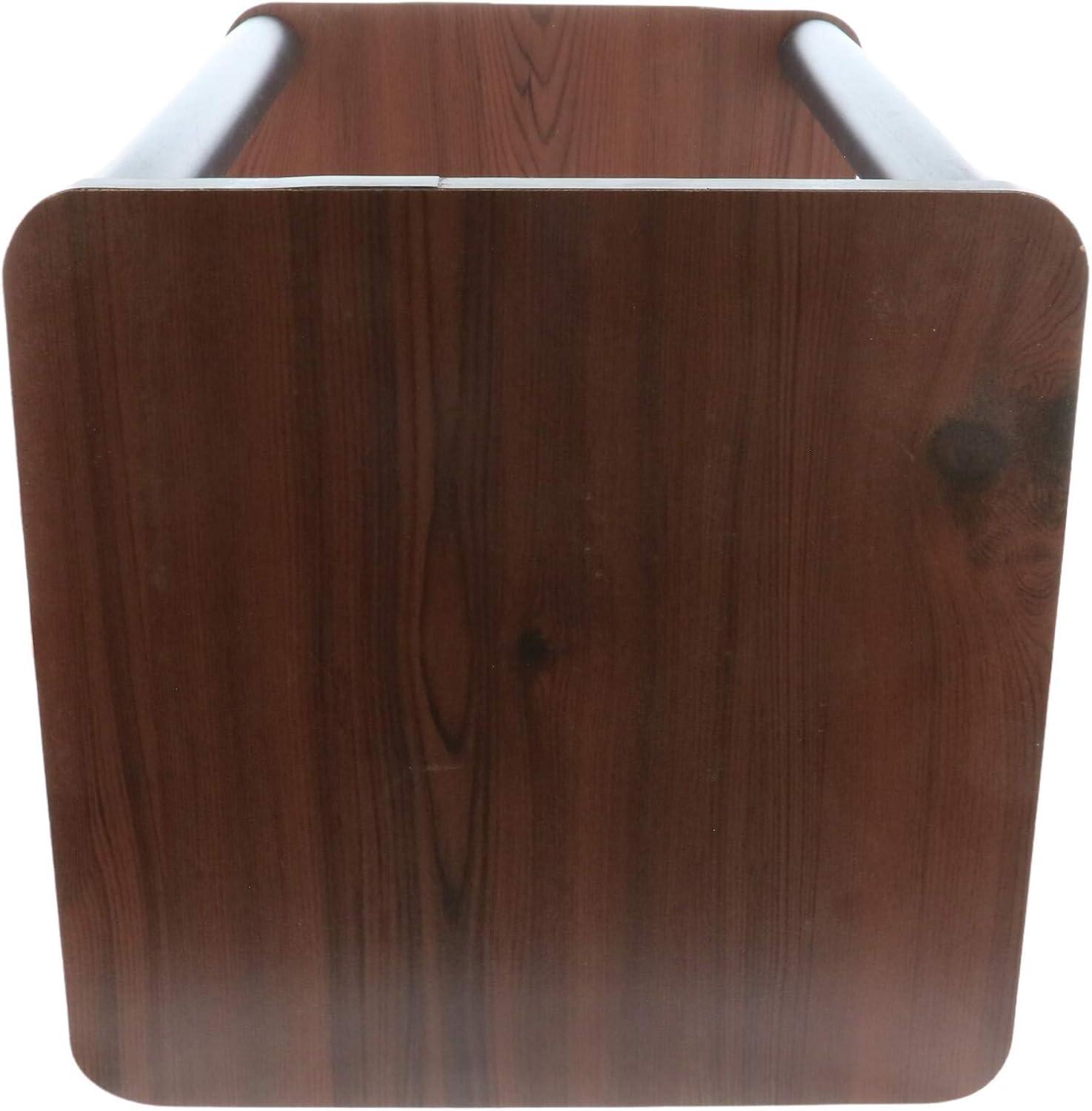 Furinno Turn-N-Tube Haydn End Table, Dark Cherry/Black, Set of 2