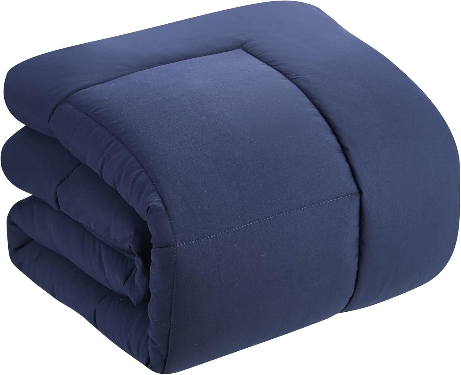 Luxury Alternative Solid Comforter and Sheet Set with Bonus Pillowcases