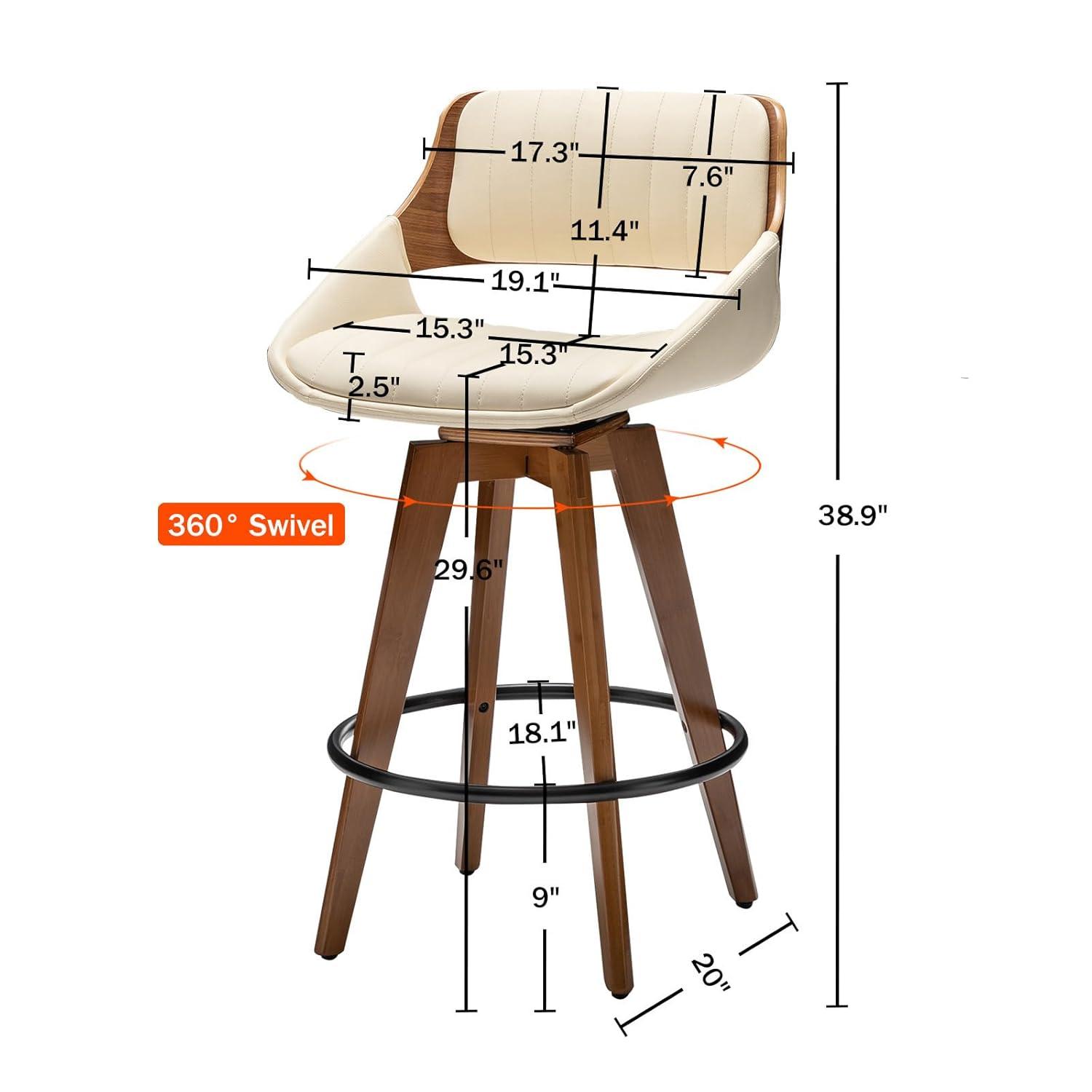 George Oliver Jobani Swivel Stool (Set of 2)