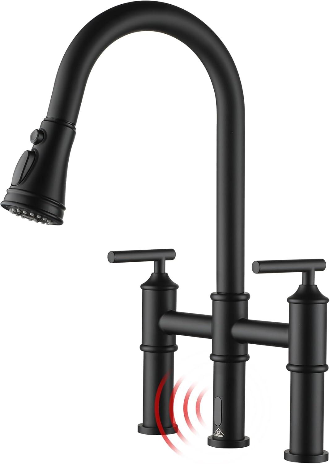 CASAINC 1.8 GPM Single-Handle Spring Pull-Down Kitchen Faucet Single Hole Faucet