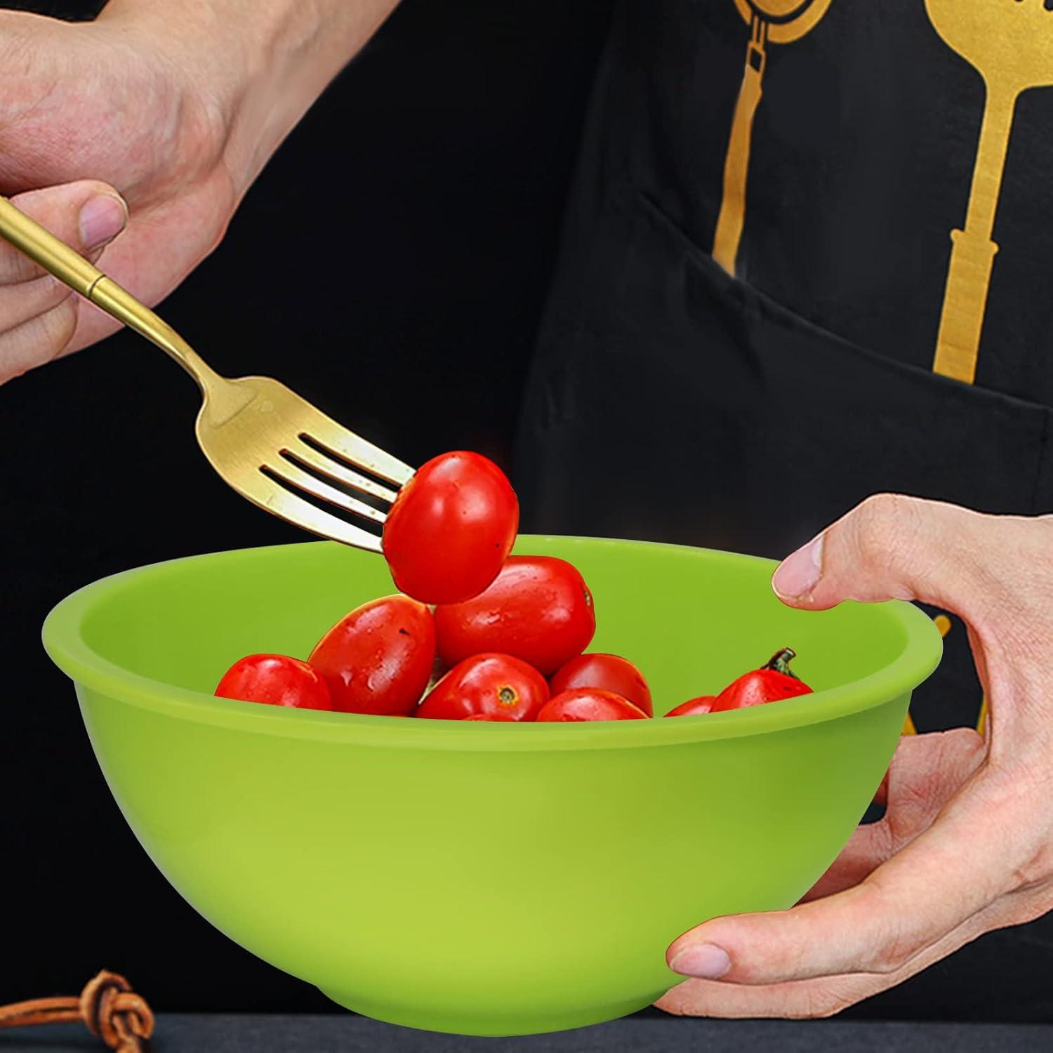 Colorful Plastic Nesting Mixing Bowls Set, 6-Piece