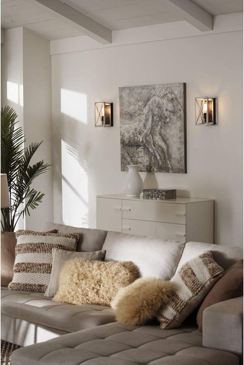 Progress Lighting, Briarwood, 1-Light Wall Sconce, Graphite, Faux Wood, Collection: Briarwood 1-Light Wall Sconce