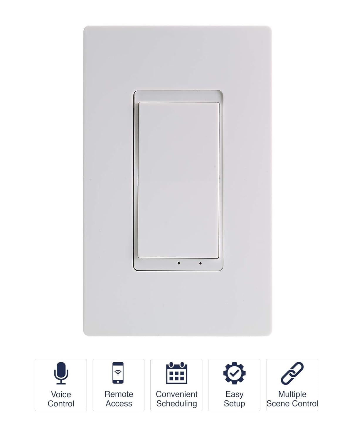 NSI Industries WFIH1 120V Wi-Fi Smart Indoor In-Wall Switch