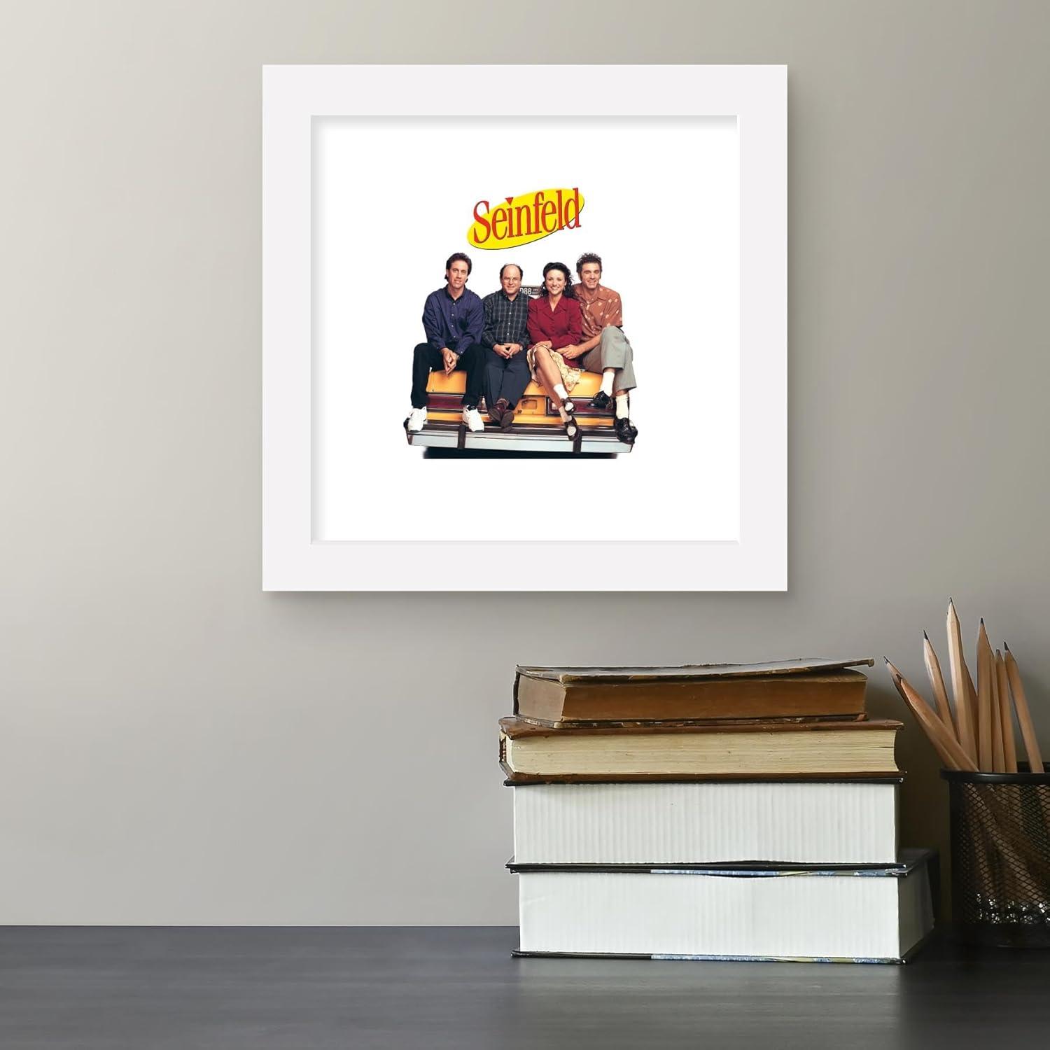 Gallery Pops Seinfeld - NYC Taxi Group Logo Wall Art, White Framed Version, 12" x 12"