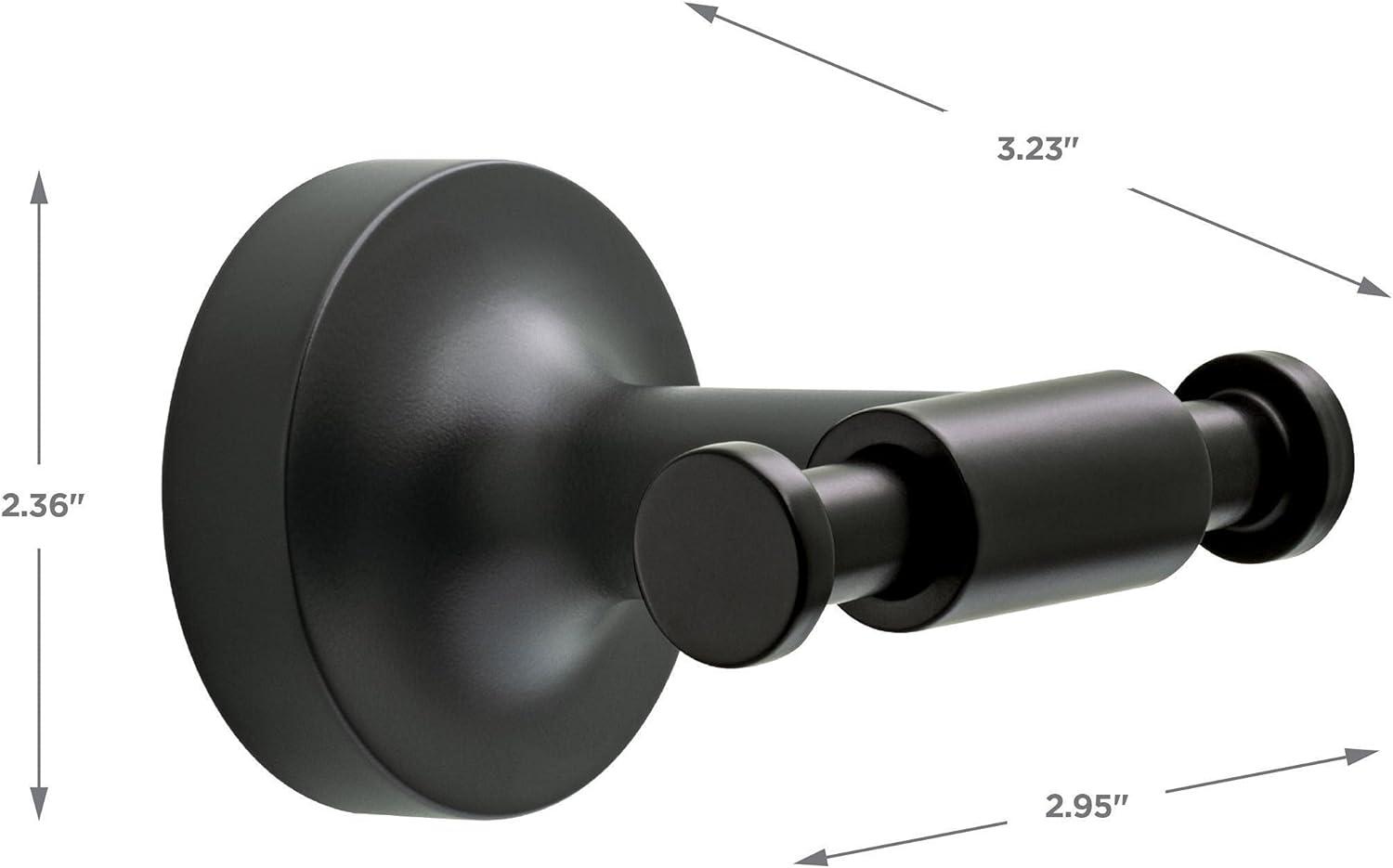 Voisin Double Towel Hook Bath Hardware Accessory in Matte Black