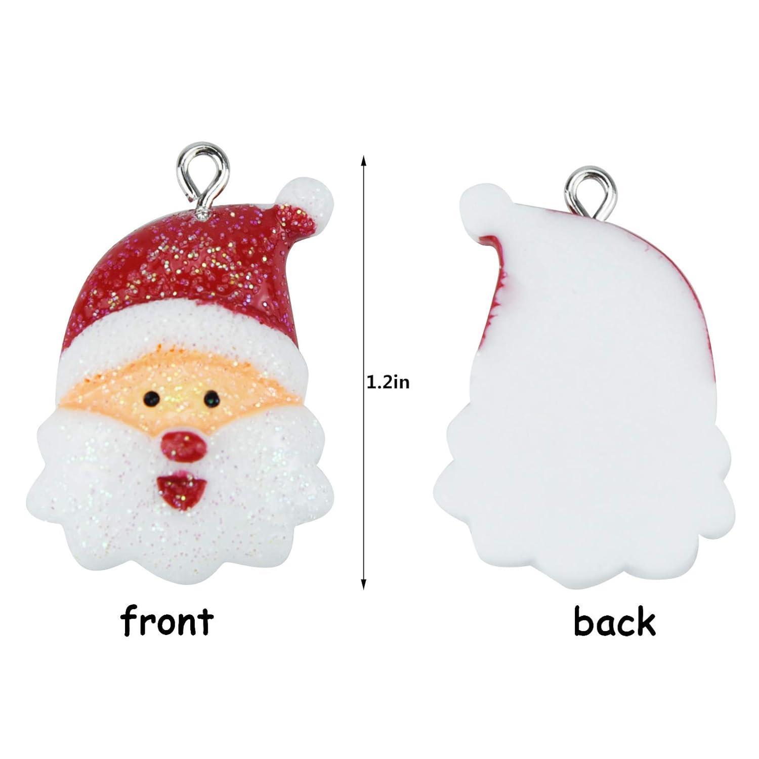 Christmas Tree Ornaments Decoration Mini Rustic Christmas Miniature Hanging Ornaments Resin Christmas Figurines for Xmas Party Multicolor 30Pcs