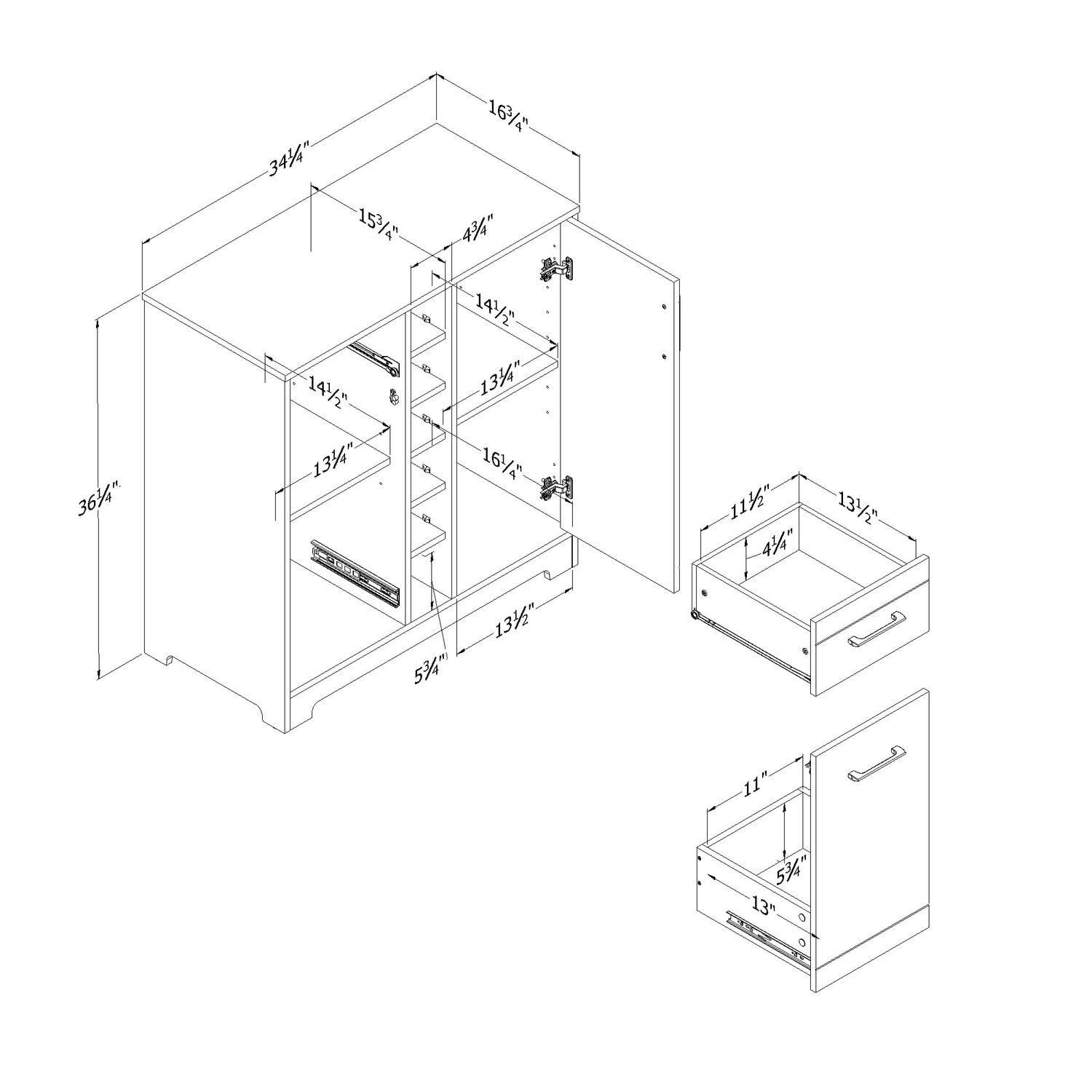 Vietti 35.63'' Bar Cabinet