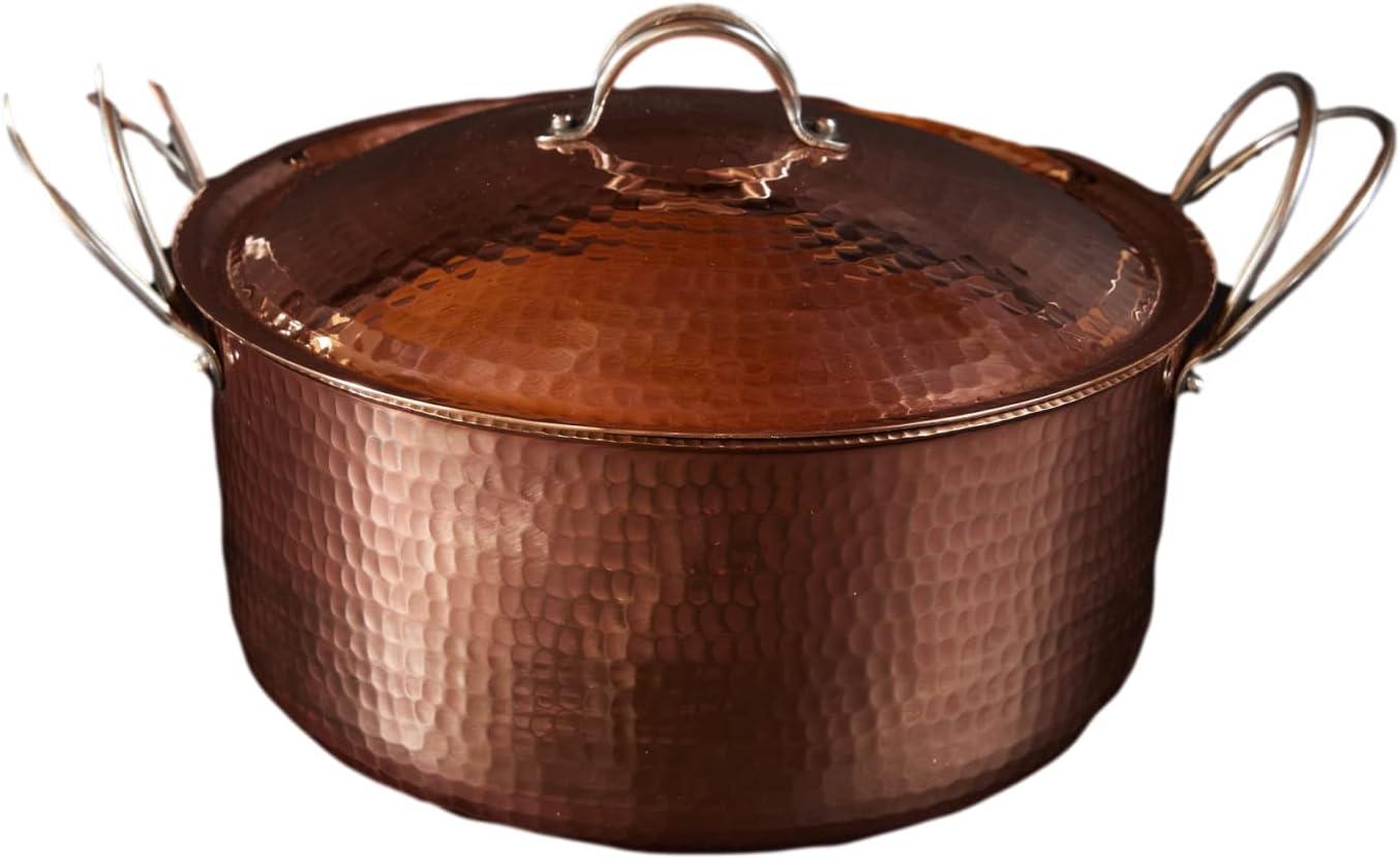 Sertodo Copper Beautiful and Big Copper Dutch Ovens, 12 quart