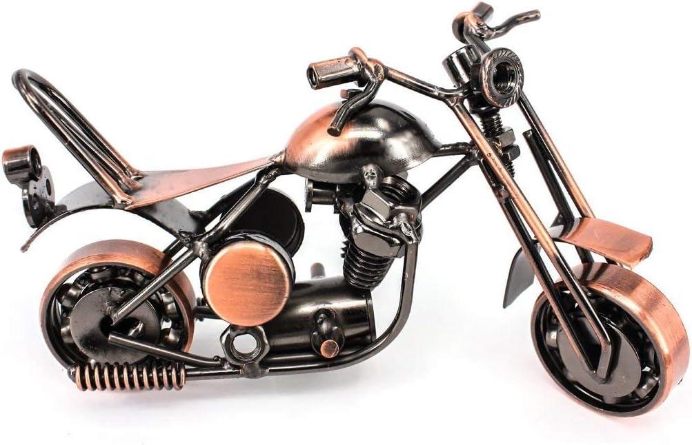 Trebisky Metal Motorcycle Decor Figurine Iron Motorcycle Sculpture Desk Decor Art Gift Vintage Home Office Decor Birthday for Men Friend Dad Son Him (Chopper)