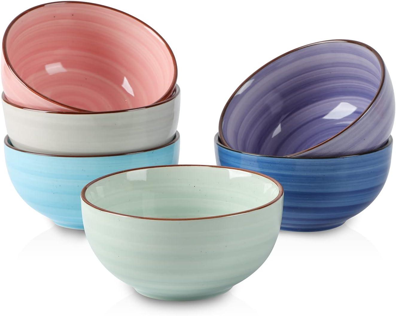 Gradient Ceramic 12 Oz Dessert and Cereal Bowls Set