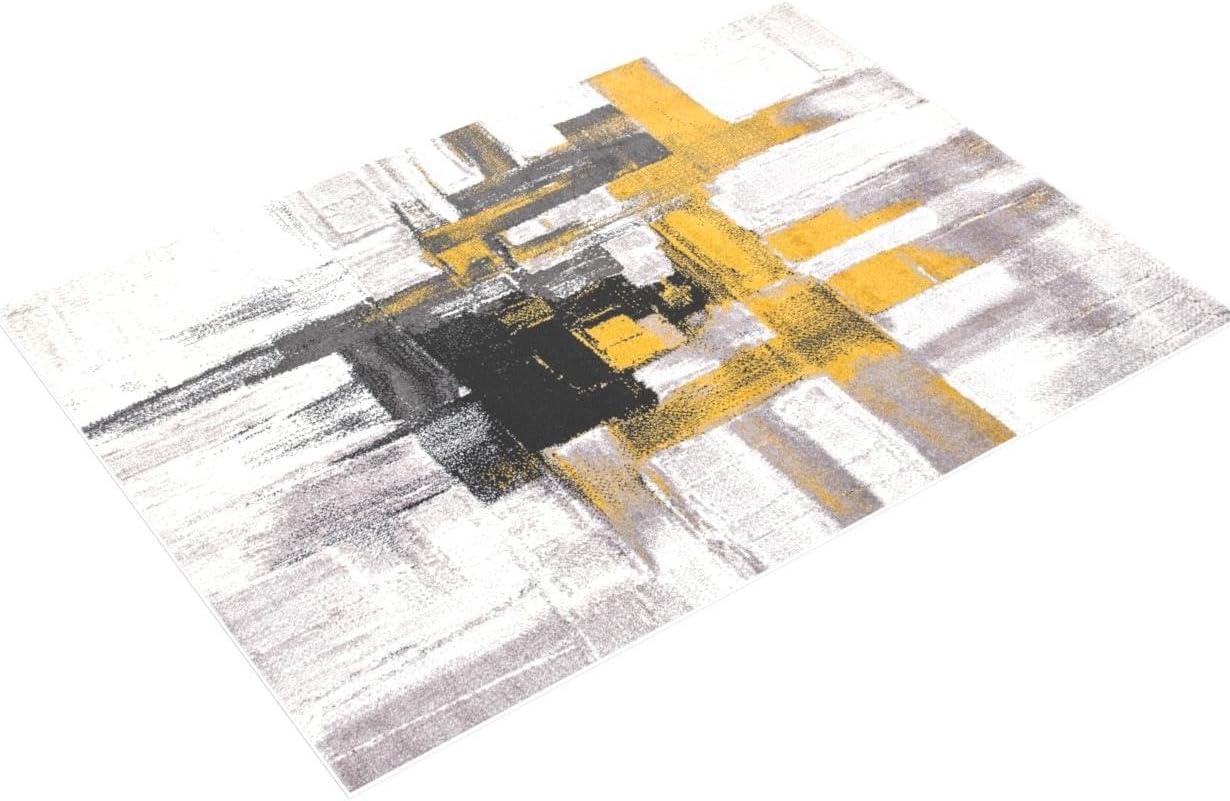 World Rug Gallery Contemporary Modern Abstract Area Rug