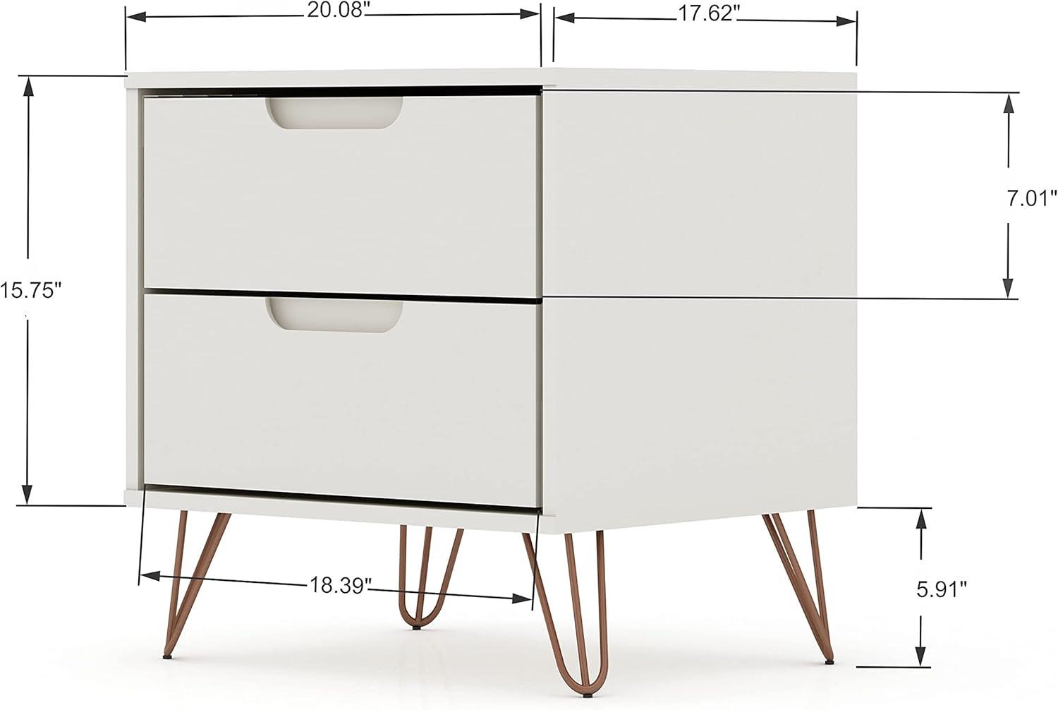 Rockefeller Dresser and Nightstand Set - Manhattan Comfort