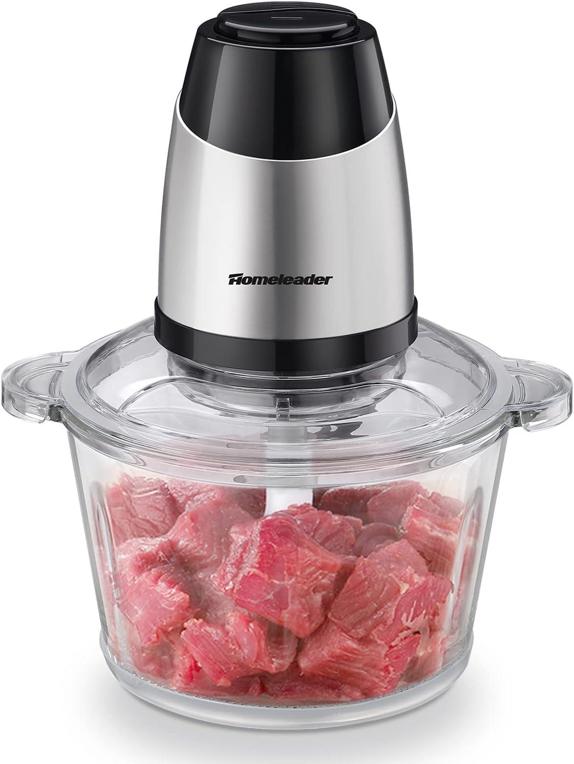 Stainless Steel 2L Glass Bowl Food Processor with Variable Speed