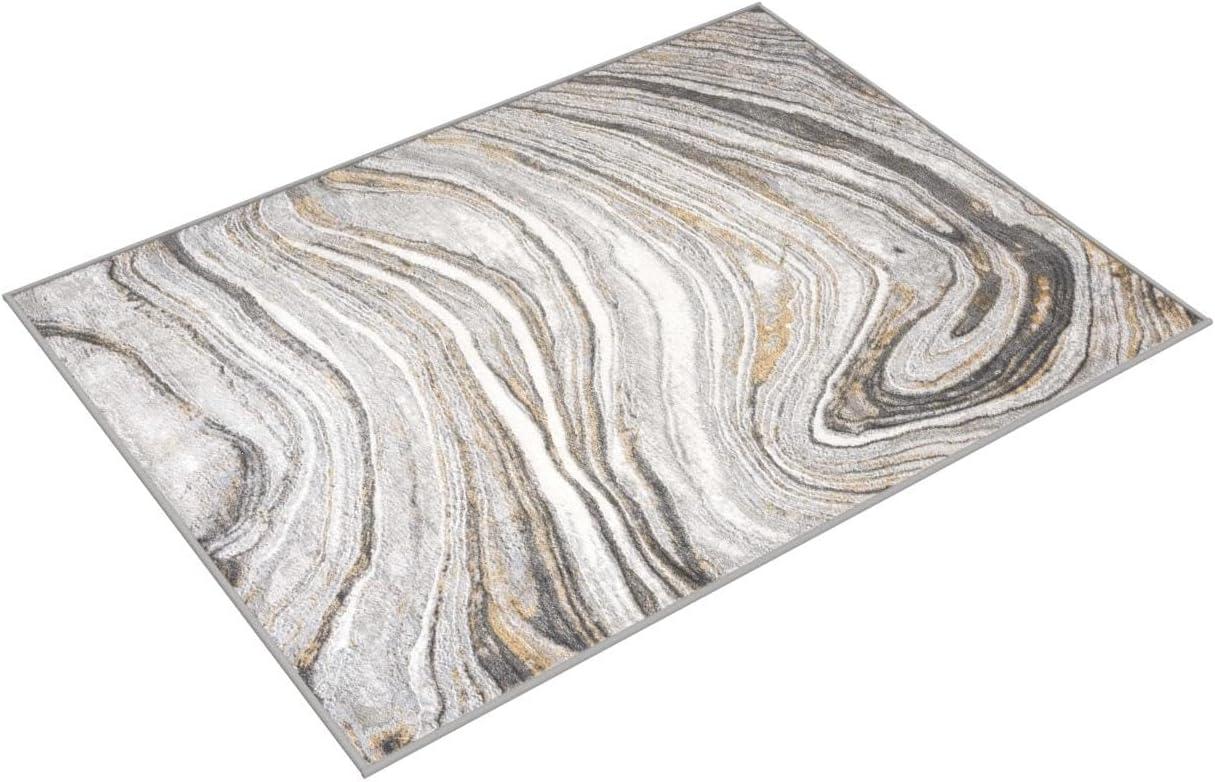 Hauteloom Live Marble Dark Gray Area Rug