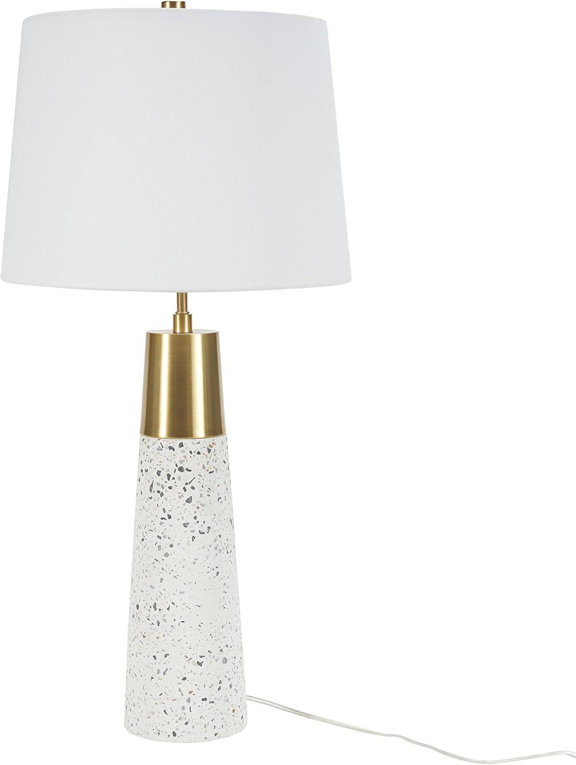 29" White/Gold Speckled Terrazzo Table Lamp - Nourison