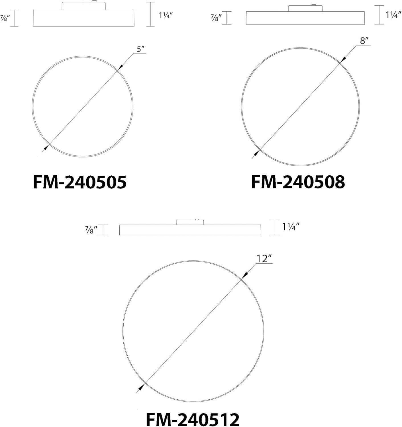 Edgeless Round Acrylic LED Flush Mount Light