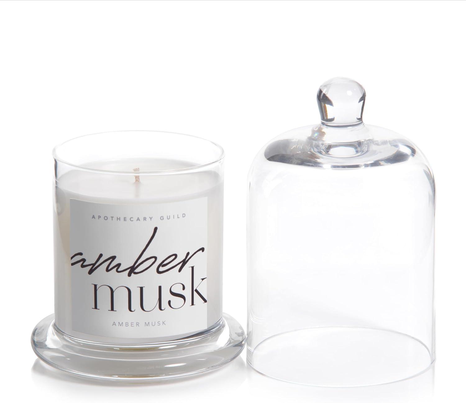 Amber Musk Scented Jar Candle