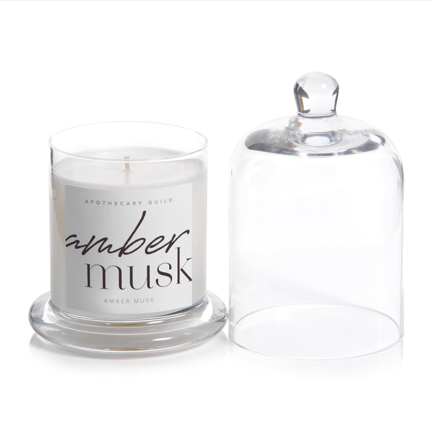 Amber Musk Scented Jar Candle