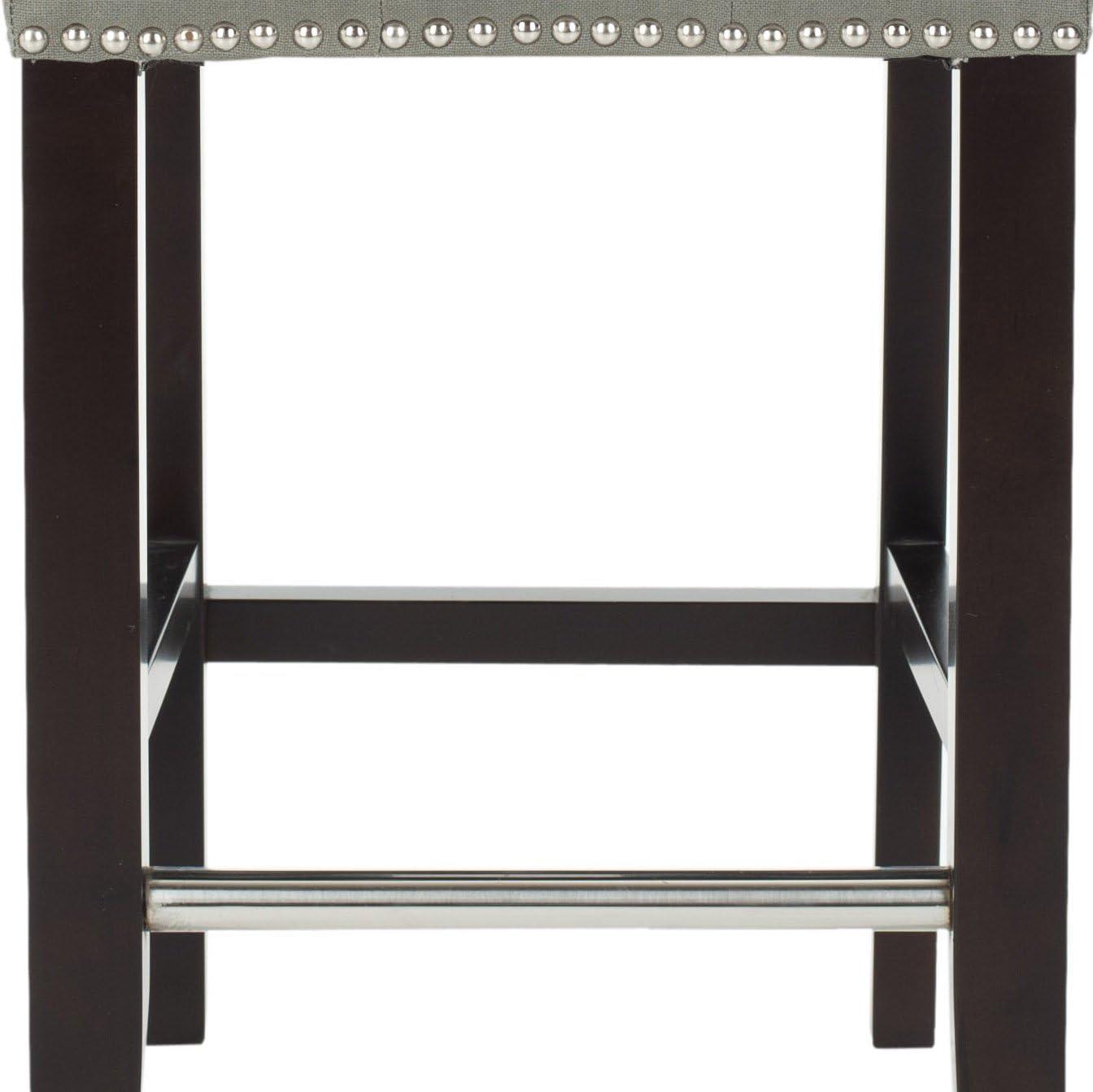 Thompson 23.9" Counter Stool with Silver Nail Heads - Seamist - Safavieh