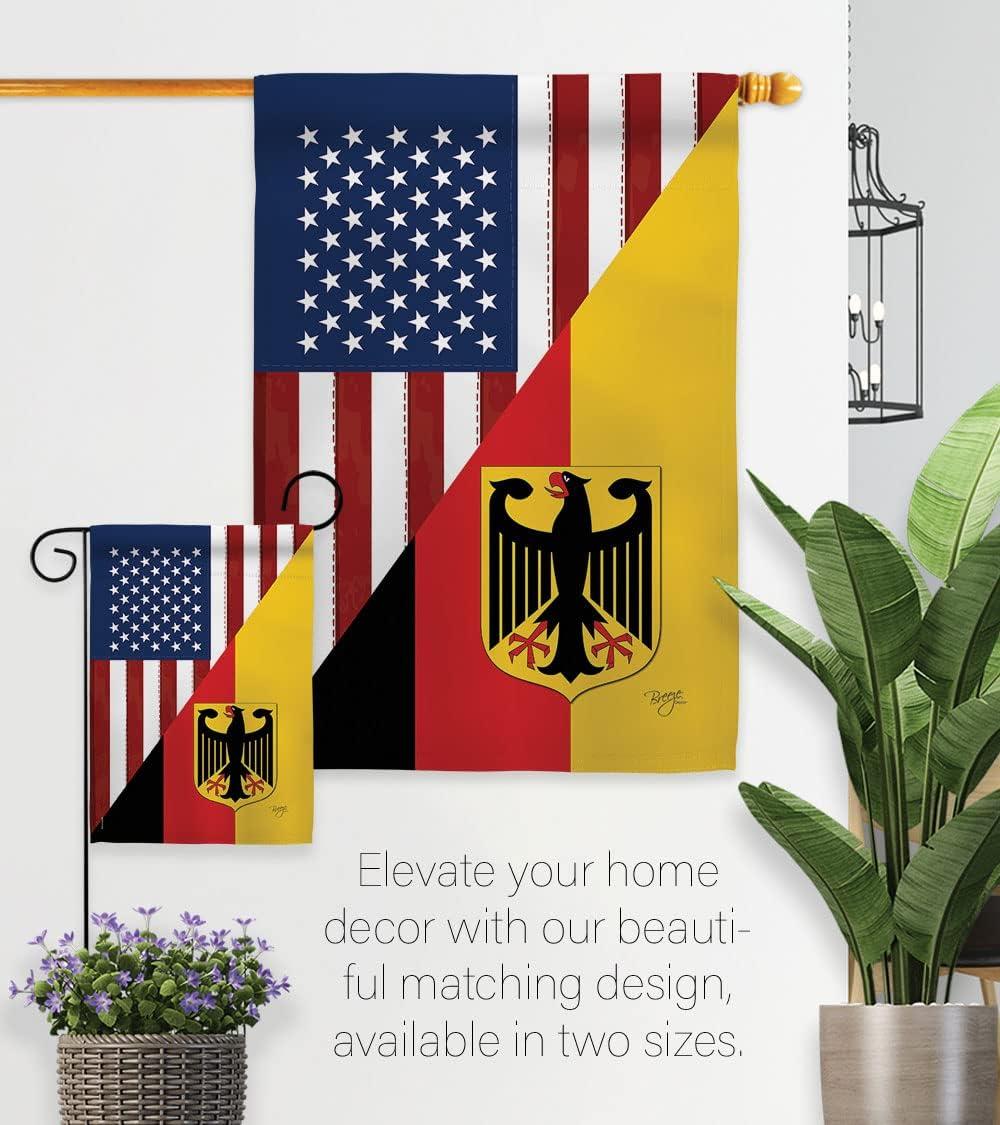 Breeze Decor 58381 US German Friendship 2-Sided Impression Garden Flag - 13 x 18.5 in.