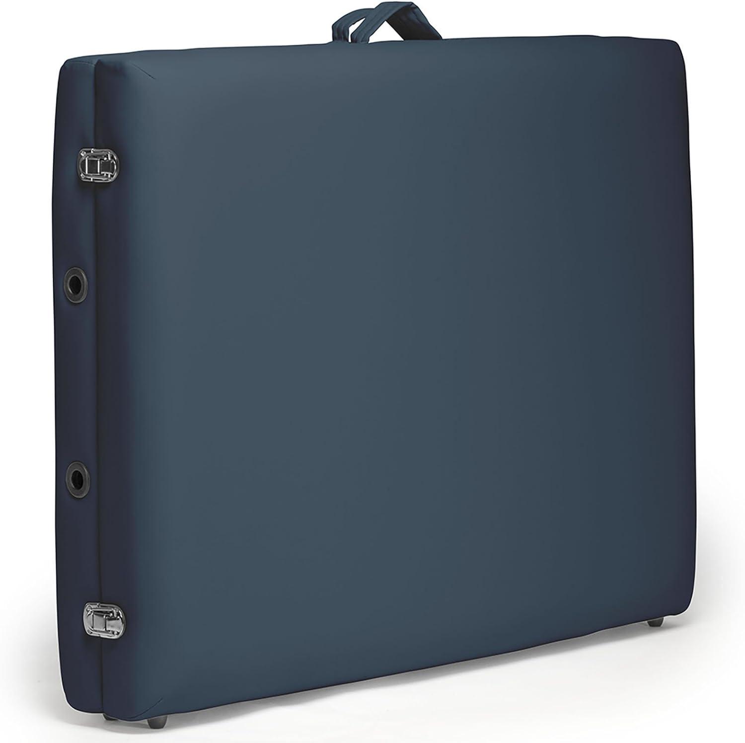 Saloniture Portable Professional Folding Massage Table with Carrying Case - Blue