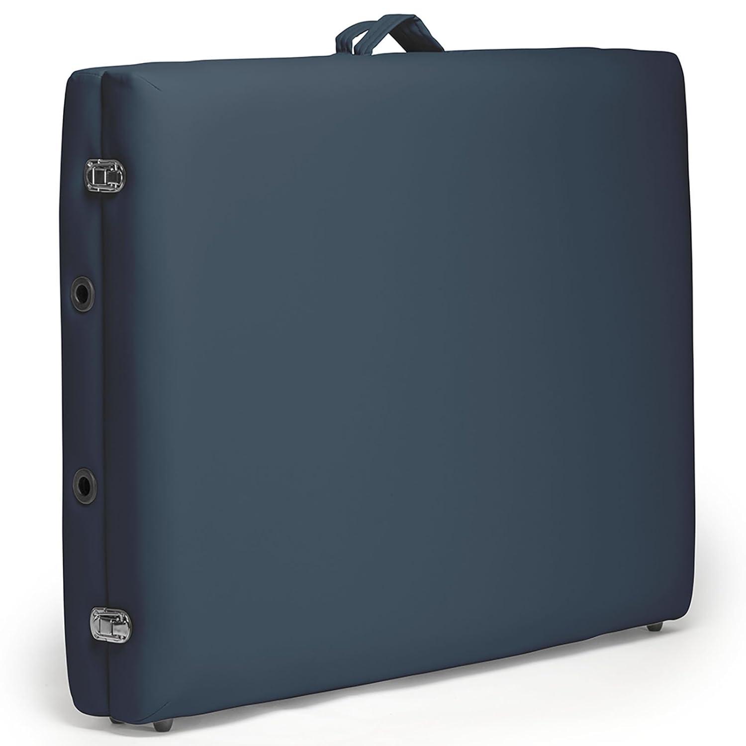 Saloniture Portable Professional Folding Massage Table with Carrying Case - Blue